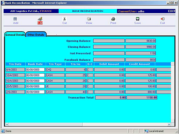 Bank Reconciliation