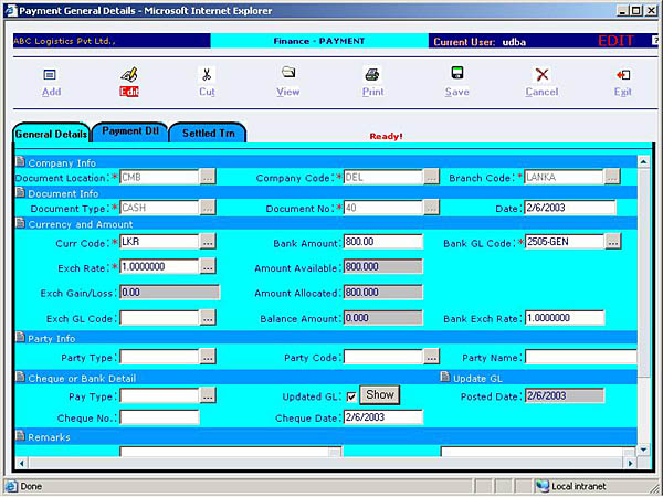 Finance - Payments